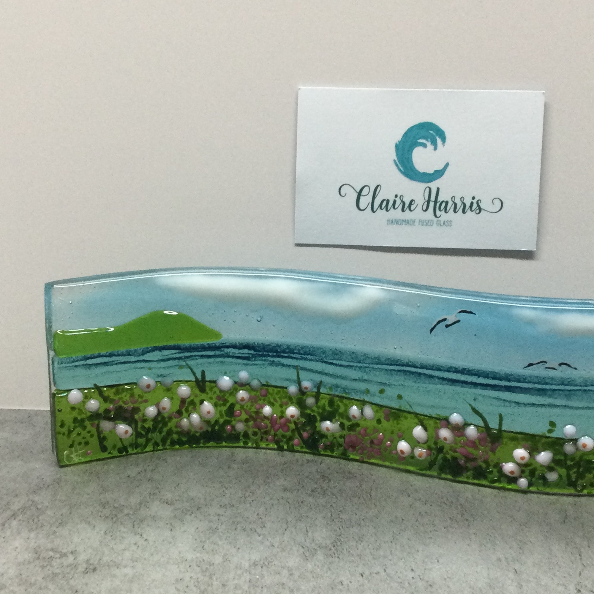 Small Freestanding Wave - Sea Pinks