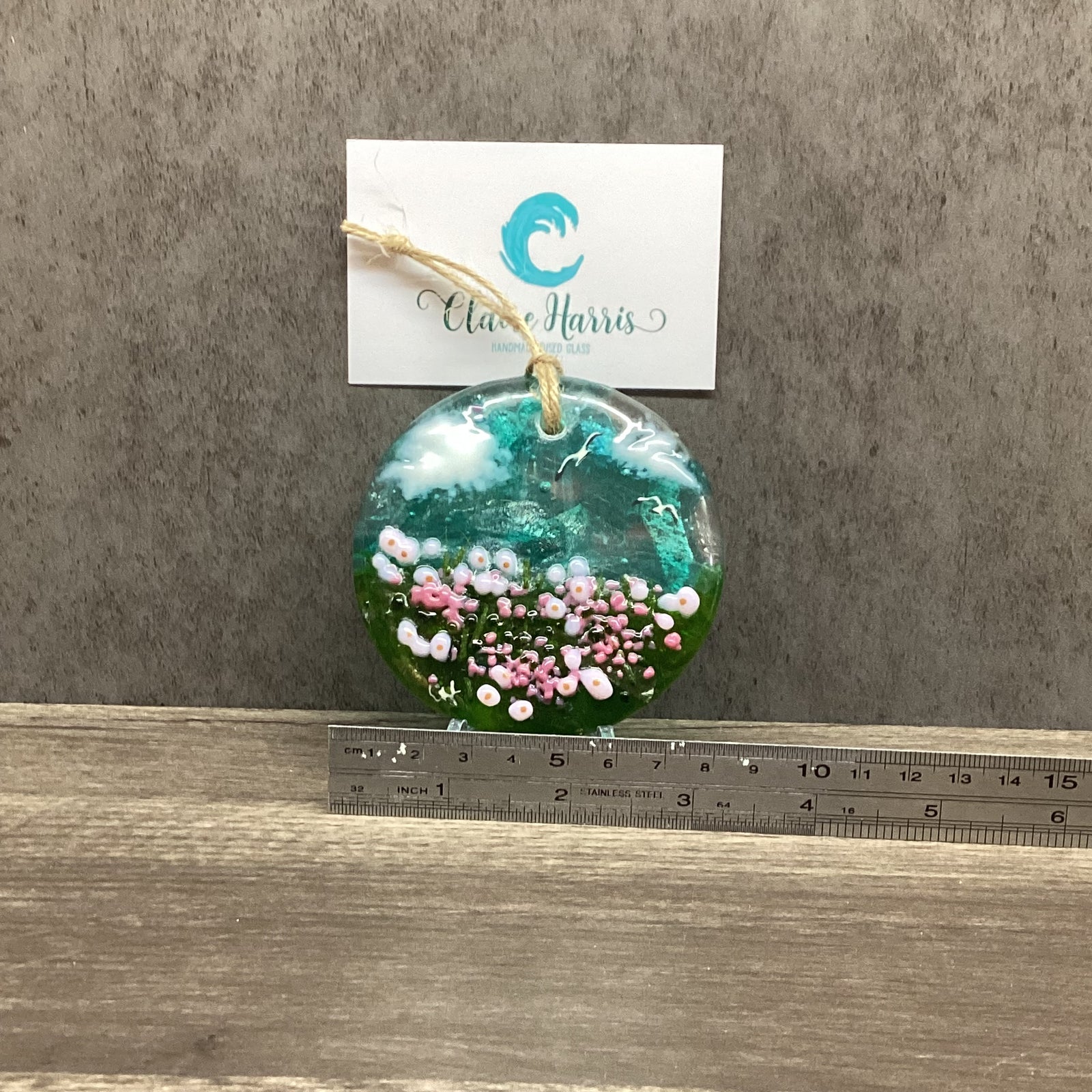 Hanging Disc - Sea Pinks