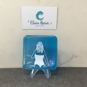 Cornish Wild Swimmers Standing, Turquoise Trinket Dish