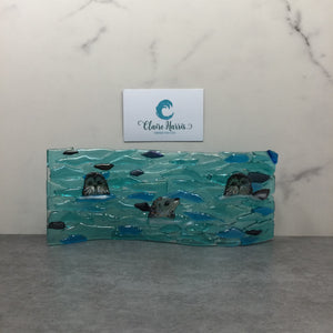9cm Trio of Seals Freestanding Wave