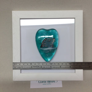 Limited Edition Fused Glass Framed Seal Heart A