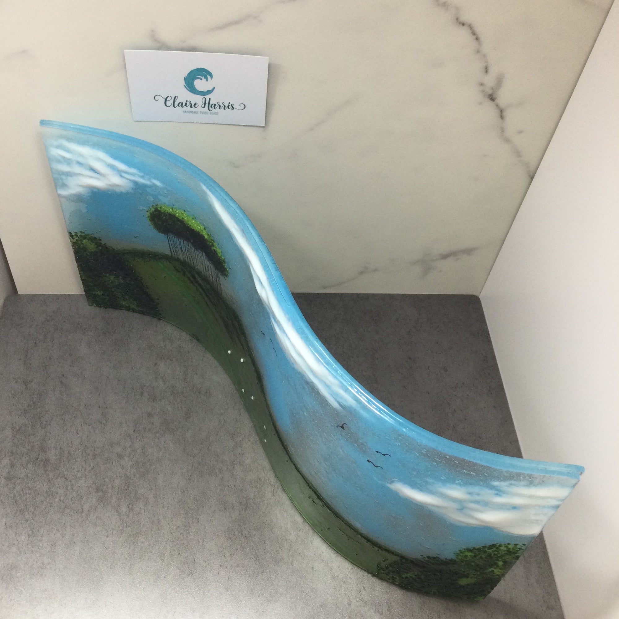 Jumbo Fused Glass Nearly Home Trees, Cornwall Border, Cookworthy Knapp