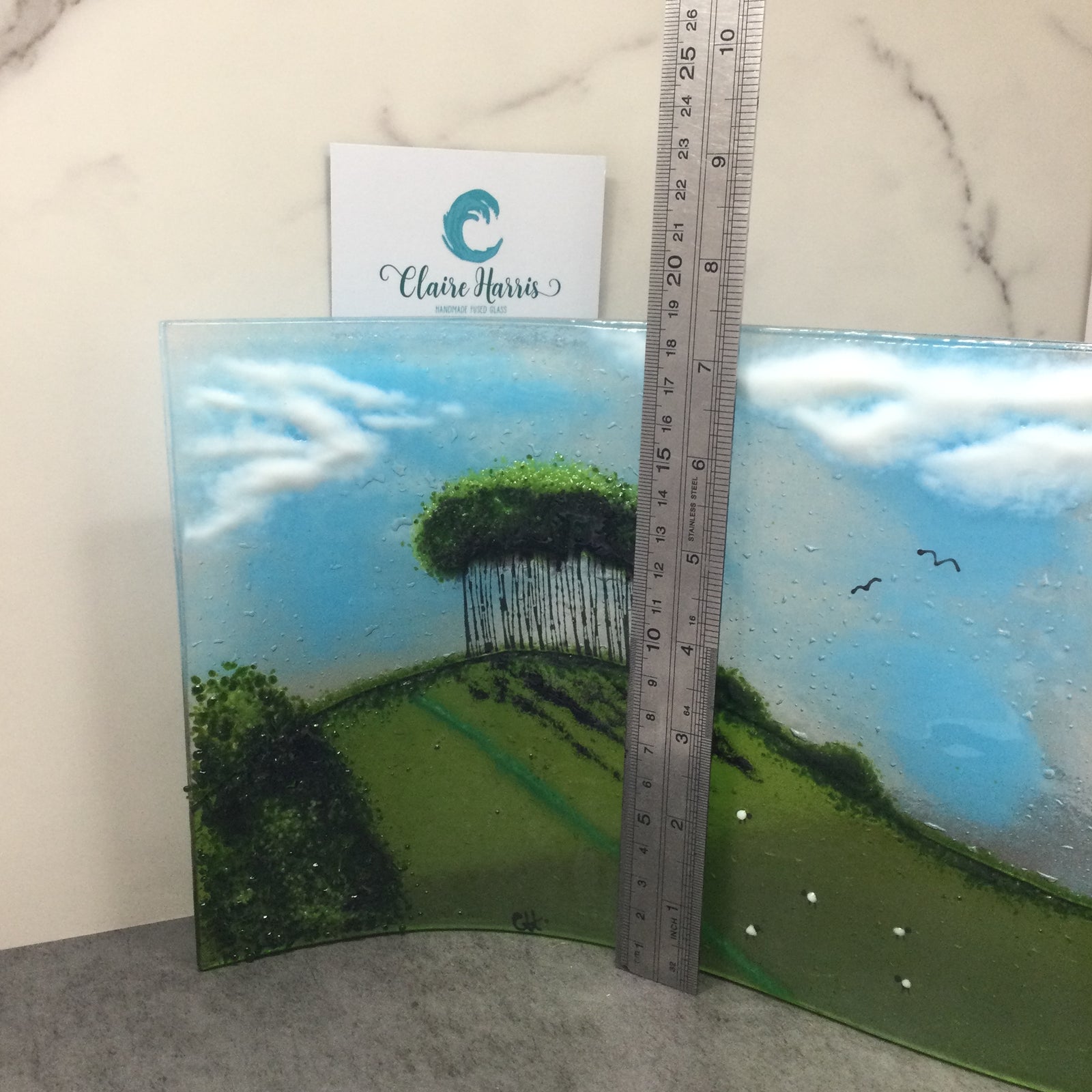 Jumbo Fused Glass Nearly Home Trees, Cornwall Border, Cookworthy Knapp