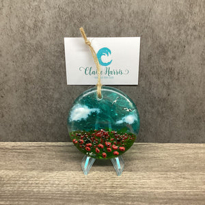 8cm Poppy Disc Hanger