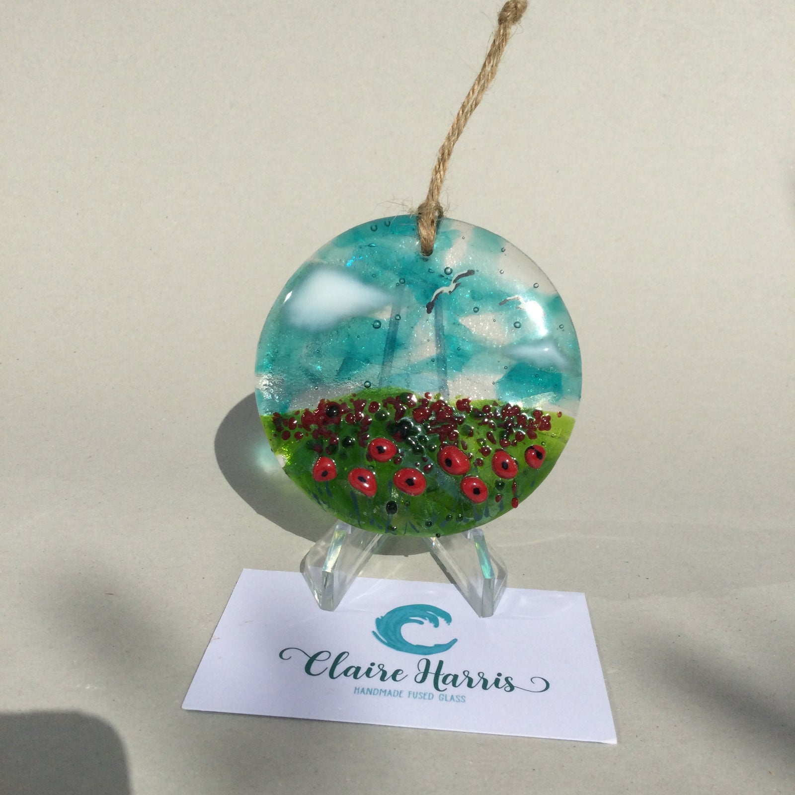 8cm Poppy Disc Hanger