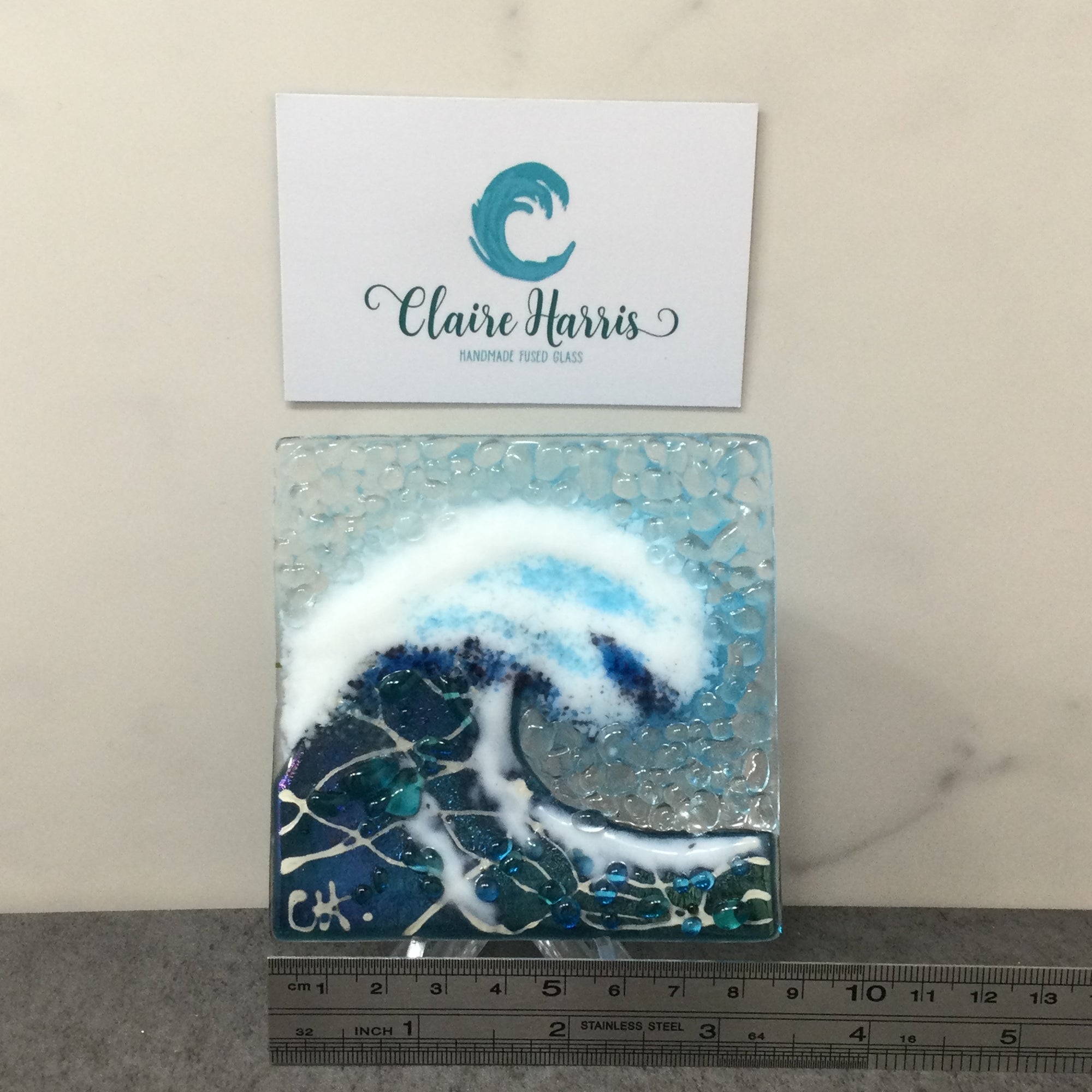 Trinket Dish - Crashing Wave Dark Aqua