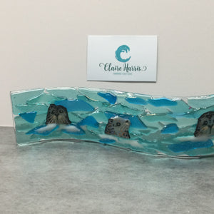 6cm Trio of Seals Freestanding Wave