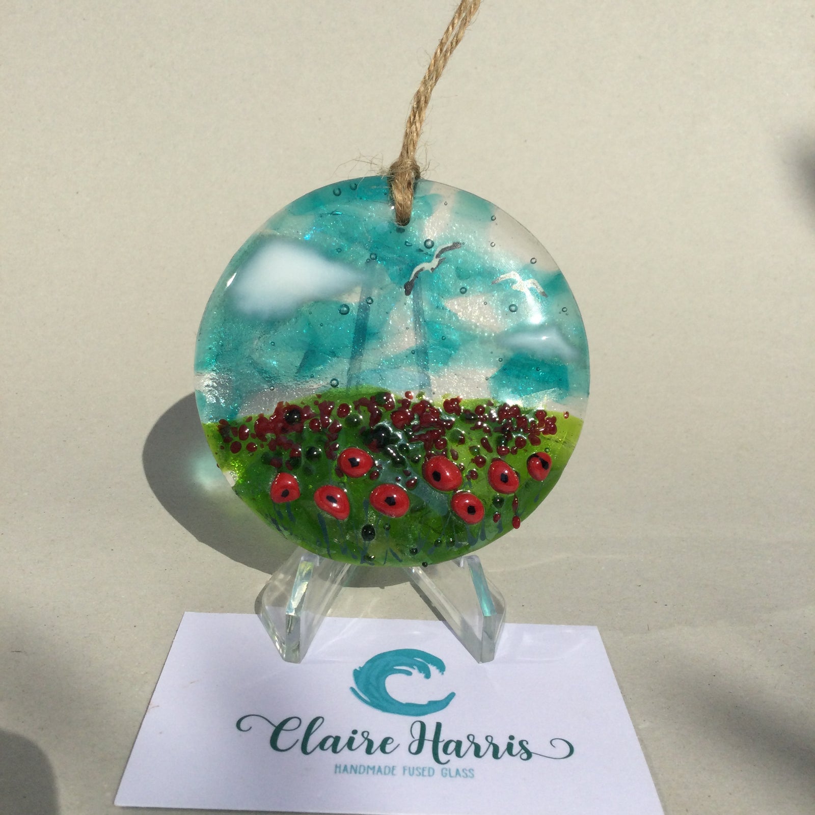 8cm Poppy Disc Hanger