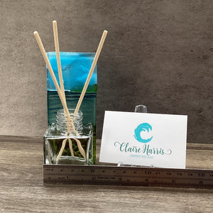 Fused Glass Reed Diffuser - Poppy Field Scene