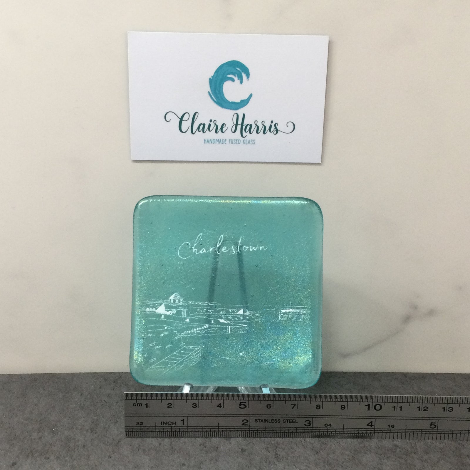 Charlestown Light Aqua Trinket Dish 8cm