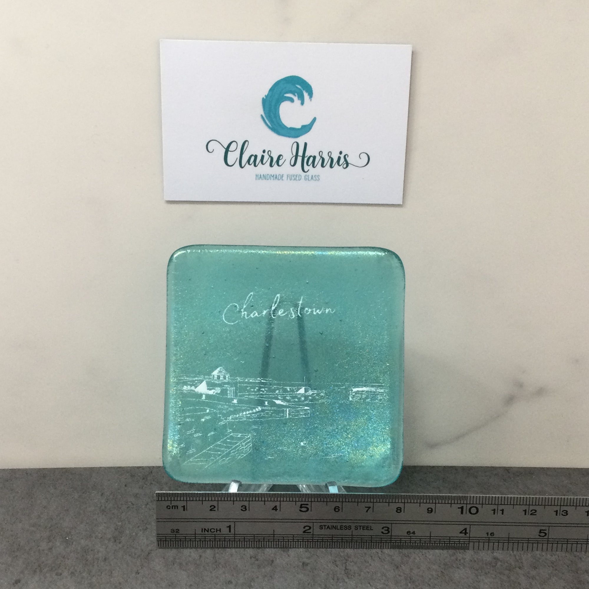 Charlestown Light Aqua Trinket Dish 8cm