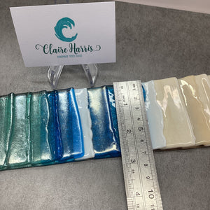 Fused Glass Large Hanger Abstract Sea Scene