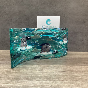 9cm Trio of Seals Freestanding Wave