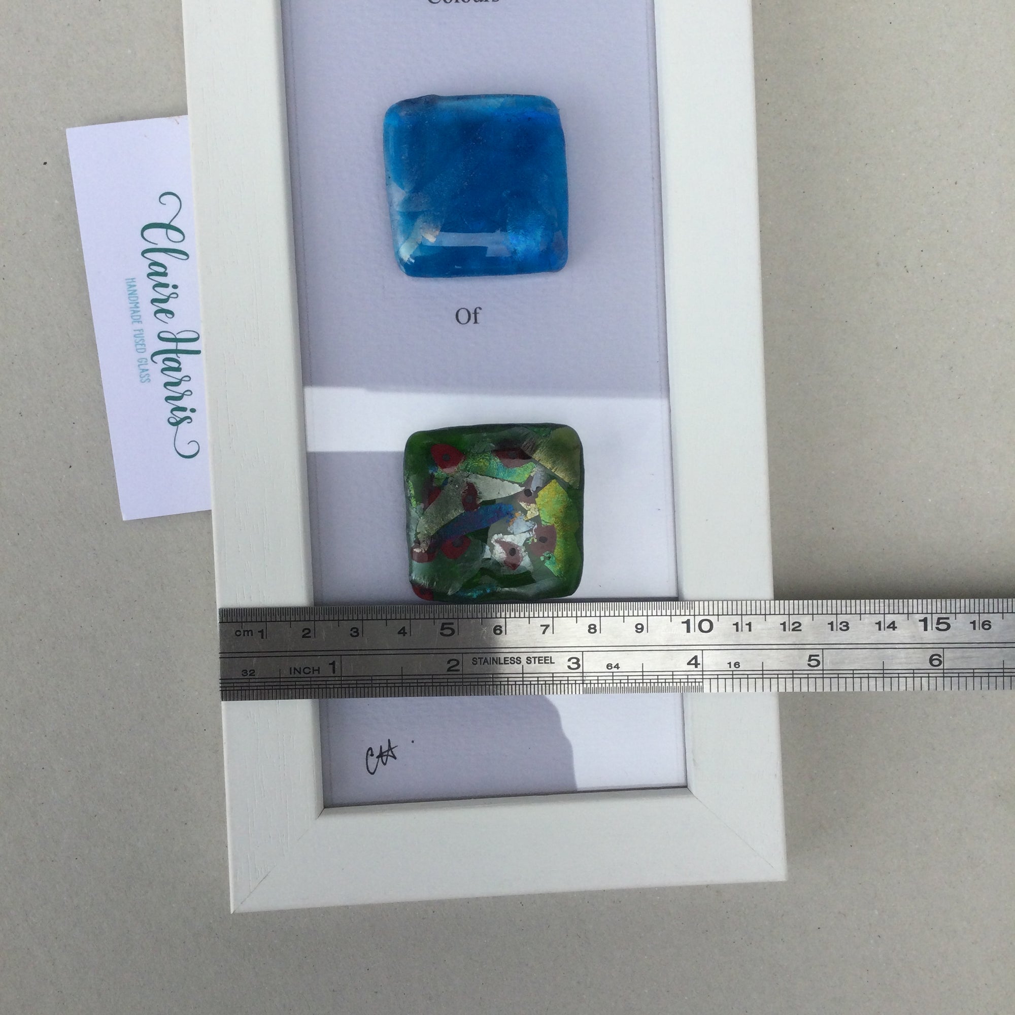 Colours of Polly Joke, Framed Fused Glass artwork