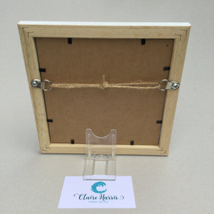 Framed Fused Glass Nearly Home Trees Heart