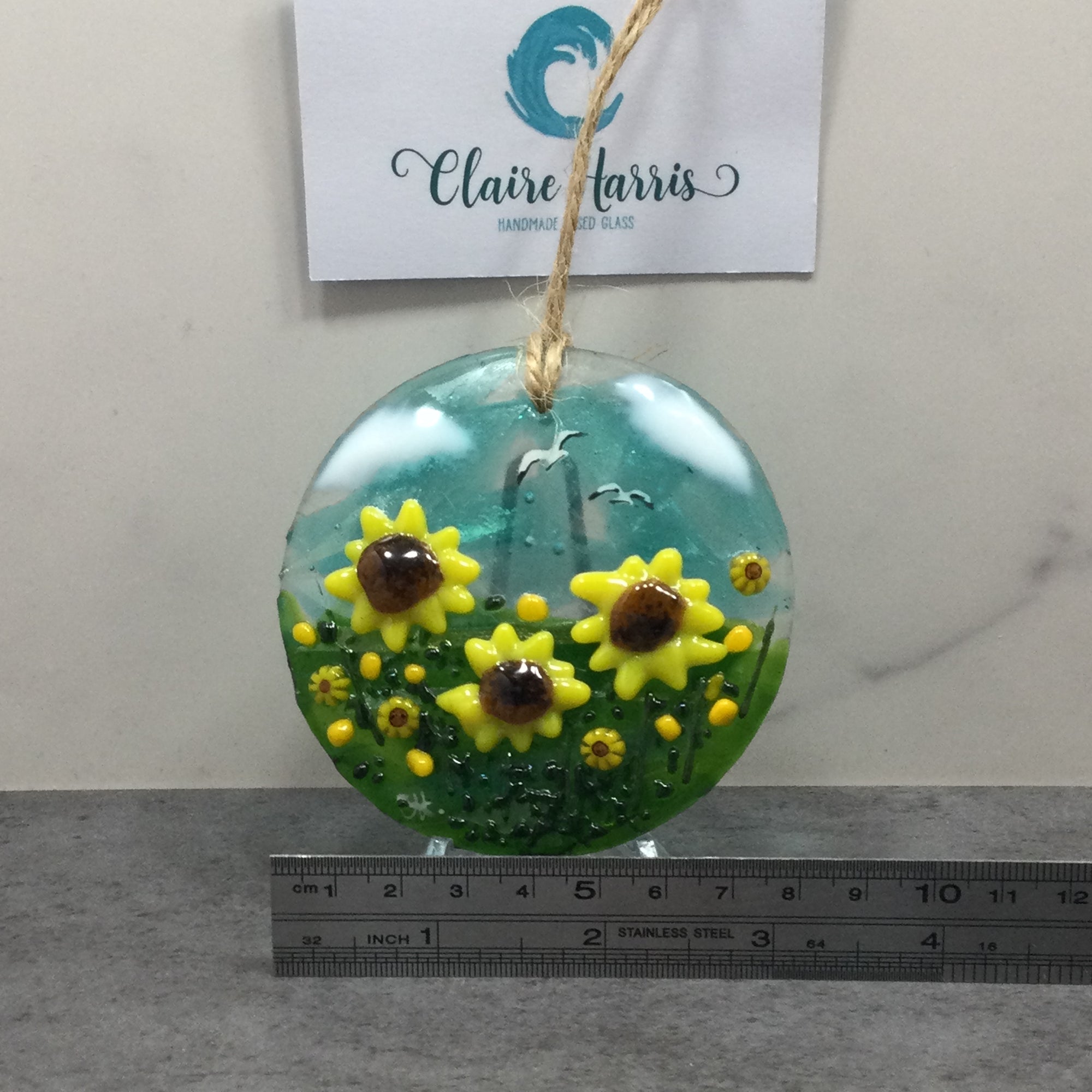 8cm Sunflower Field Disc Hanger