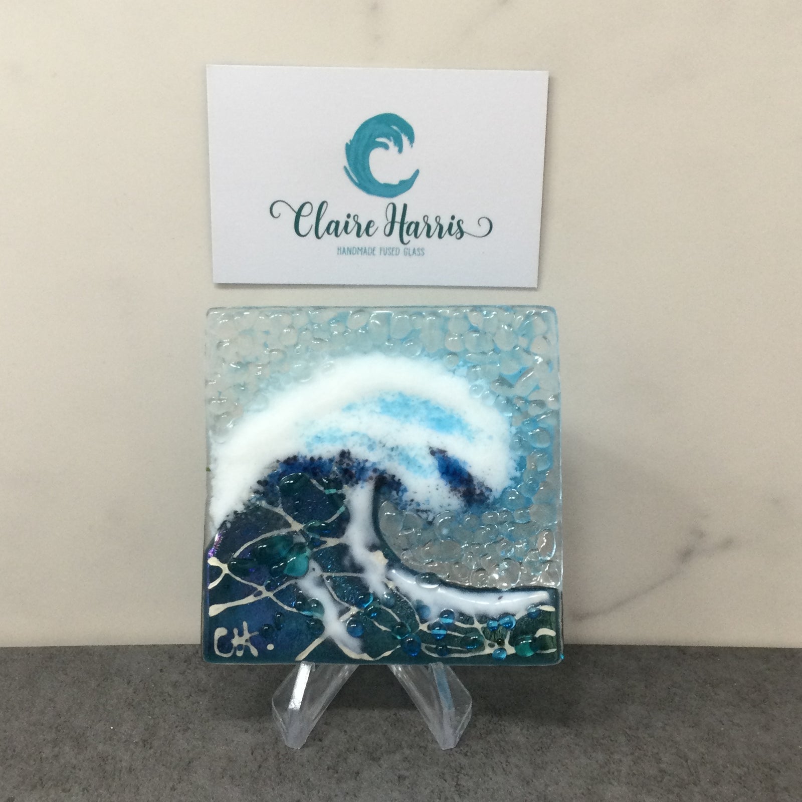 Trinket Dish - Crashing Wave Dark Aqua