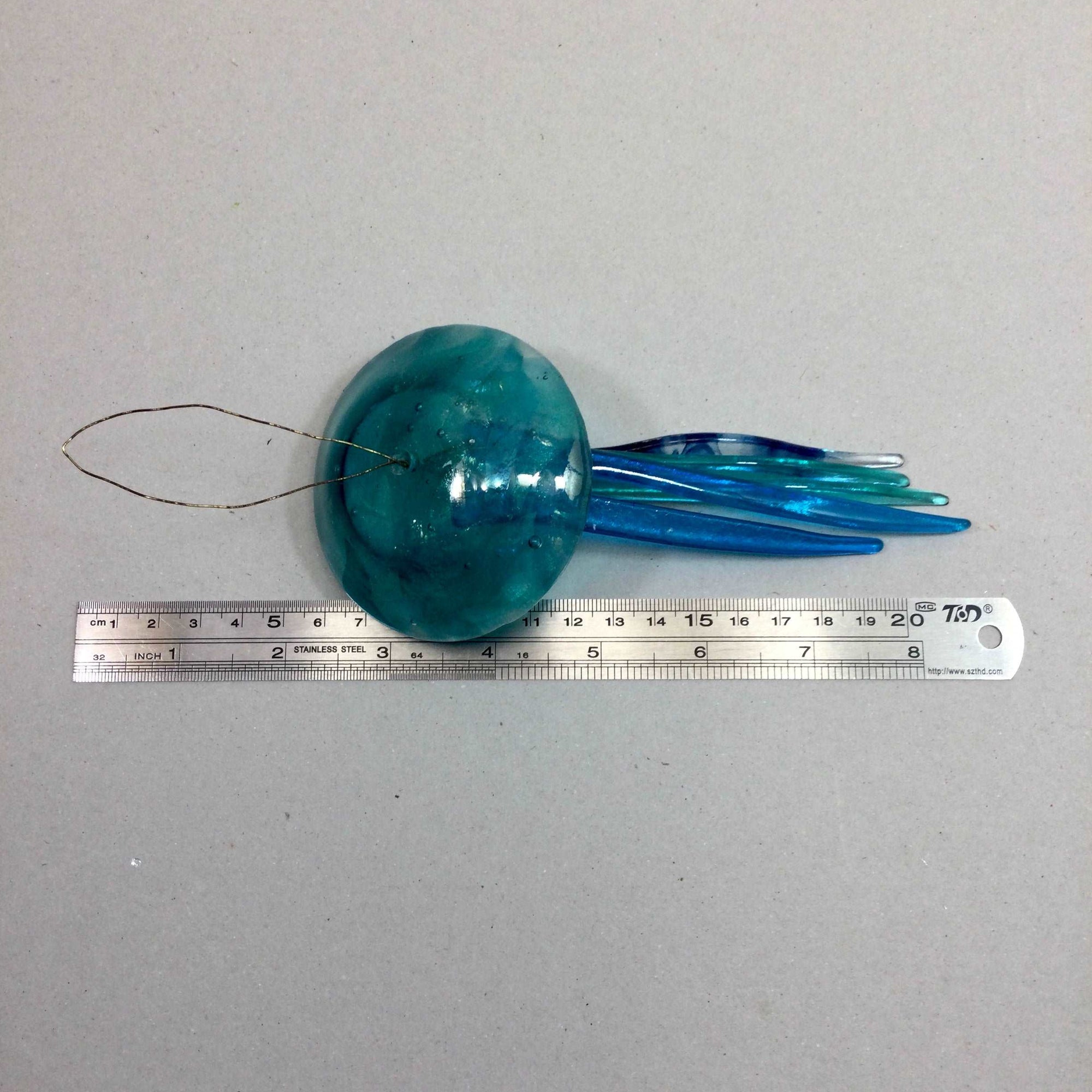 Fused Glass Jellyfish Hanger - Fused Glass By Claire Harris 