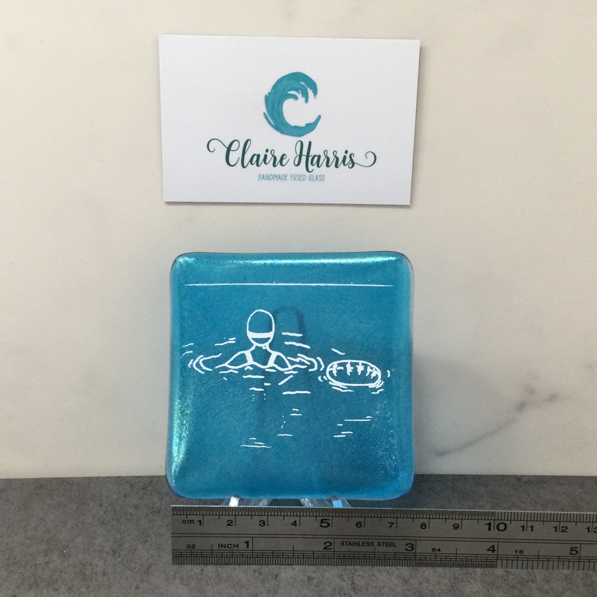 Cornish Wild Swimmer With Float, Turquoise, Trinket Dish