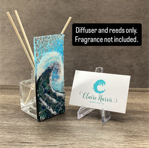 Fused Glass Reed Diffuser - Crashing Wave Dark Aqua