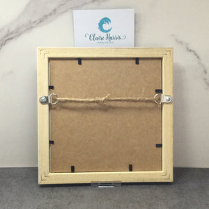 Square Framed Fused Glass - Sunflower Field Scene