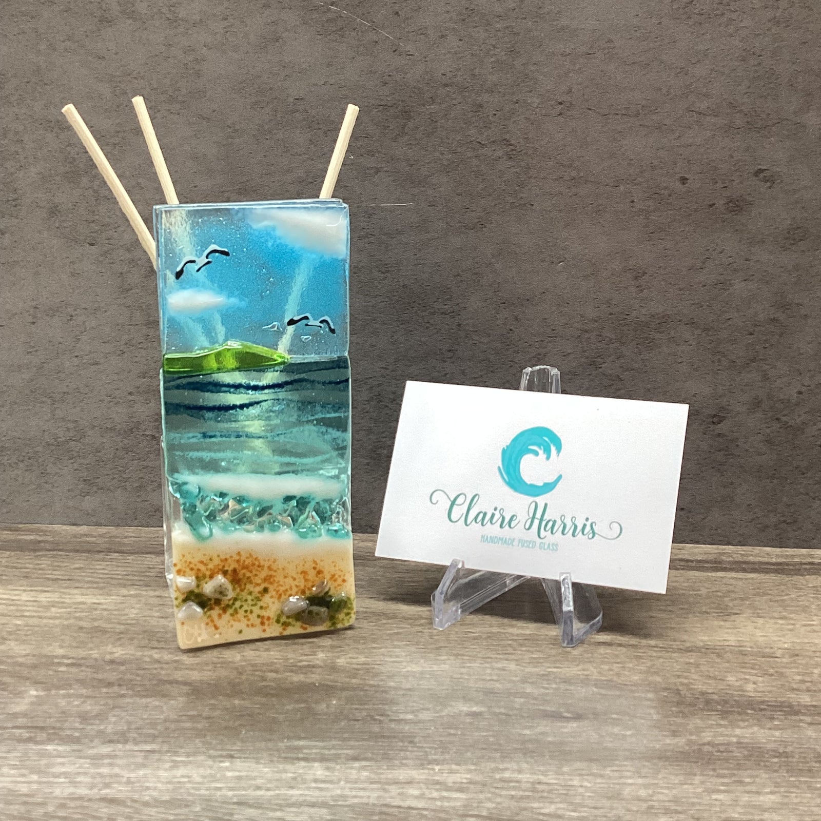 Fused Glass Reed Diffuser - Sea Scene