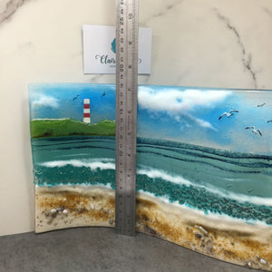Jumbo Freestanding Wave- Cornish Beach Scene with view to Gribbin Head