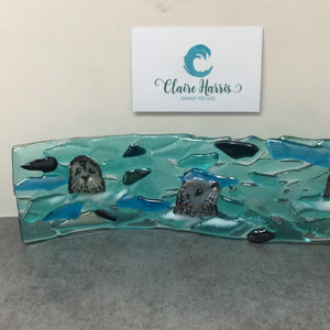 6cm Trio of Seals Freestanding Wave