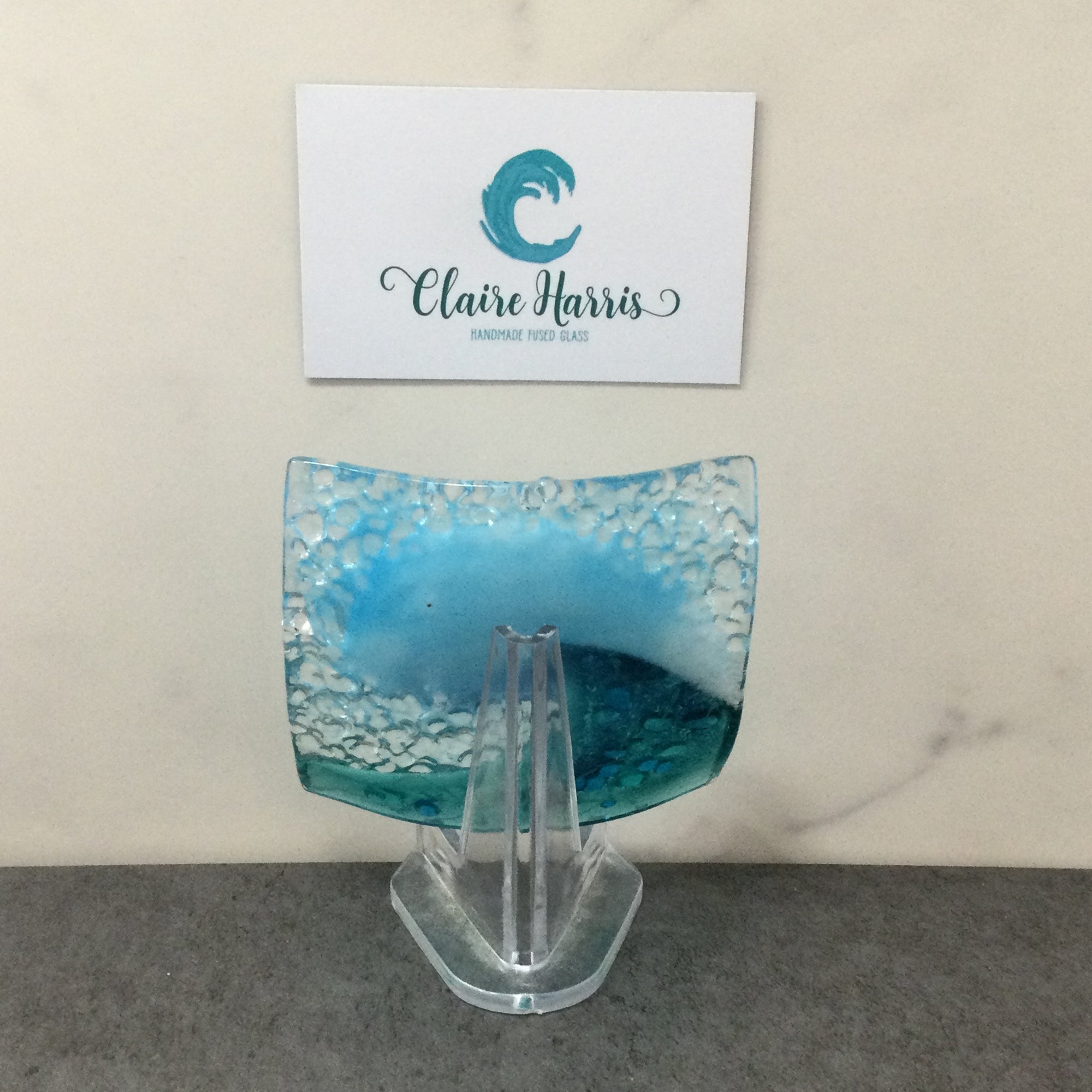 Trinket Dish - Light Aqua Crashing Wave