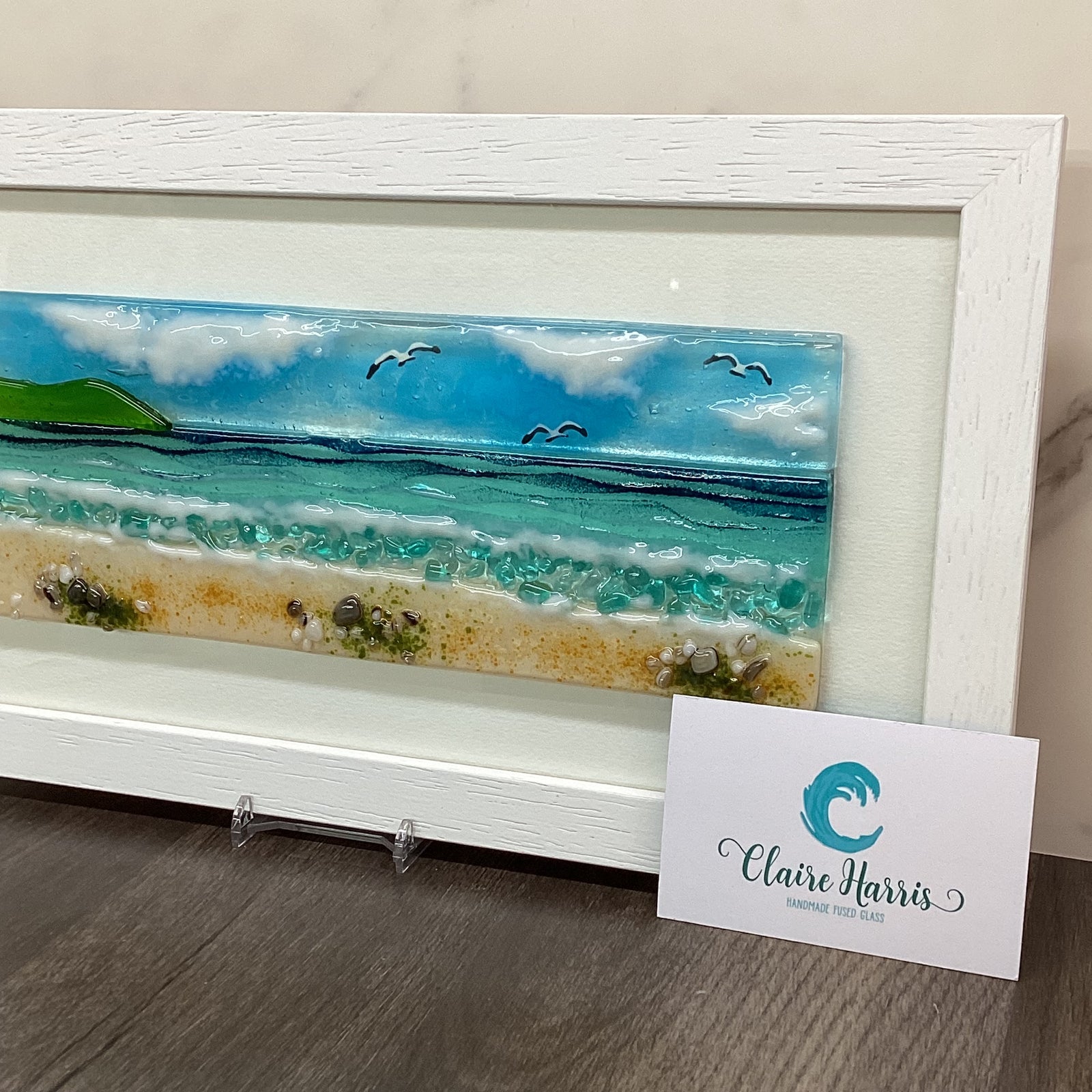 Large Framed Rectangle Sea Scene