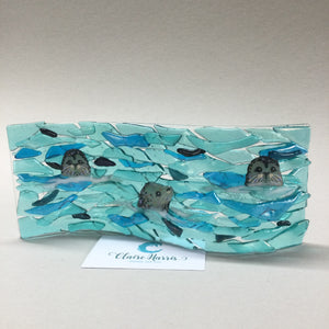 9cm Trio of Seals Freestanding Wave