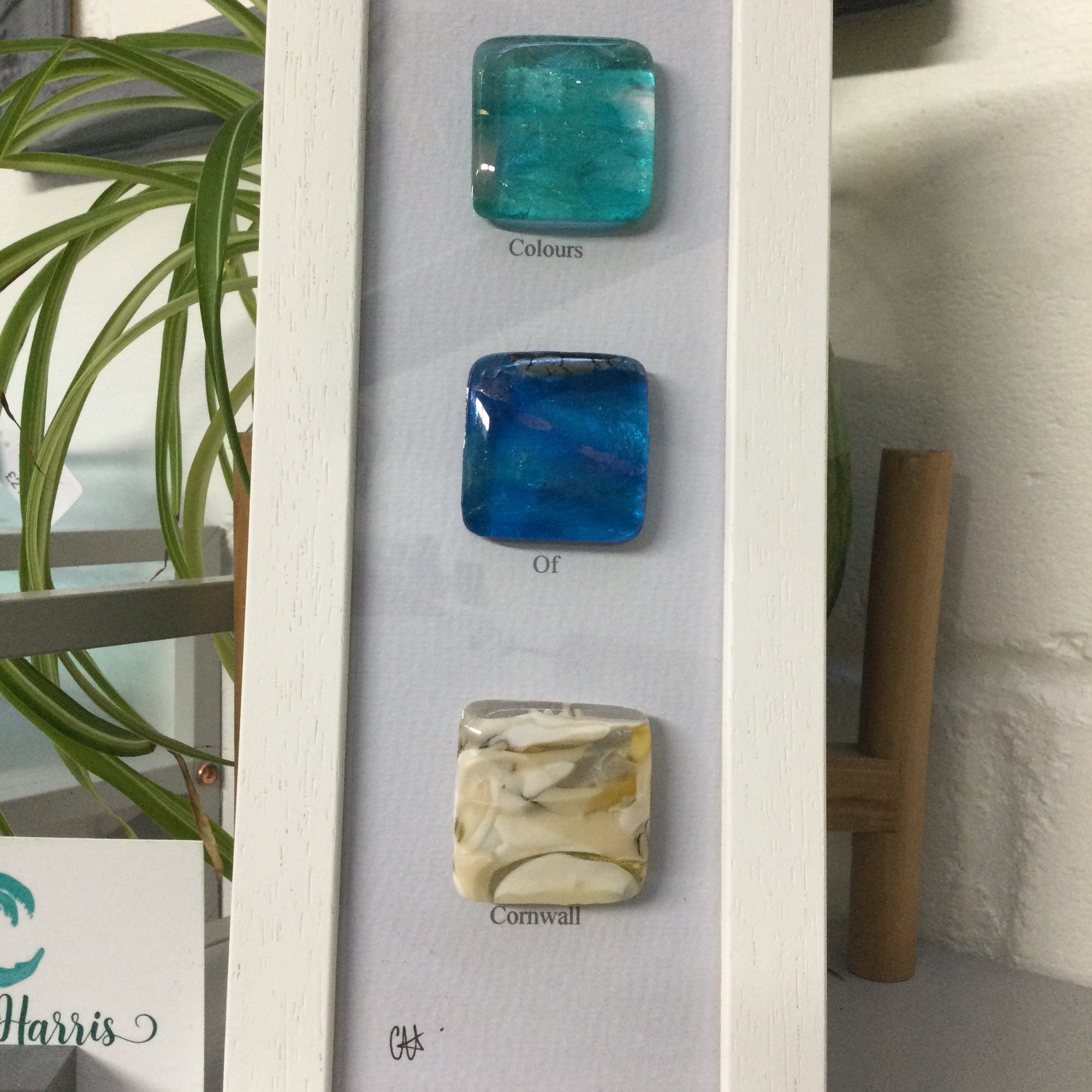 Colours of Cornwall, Framed Fused Glass artwork