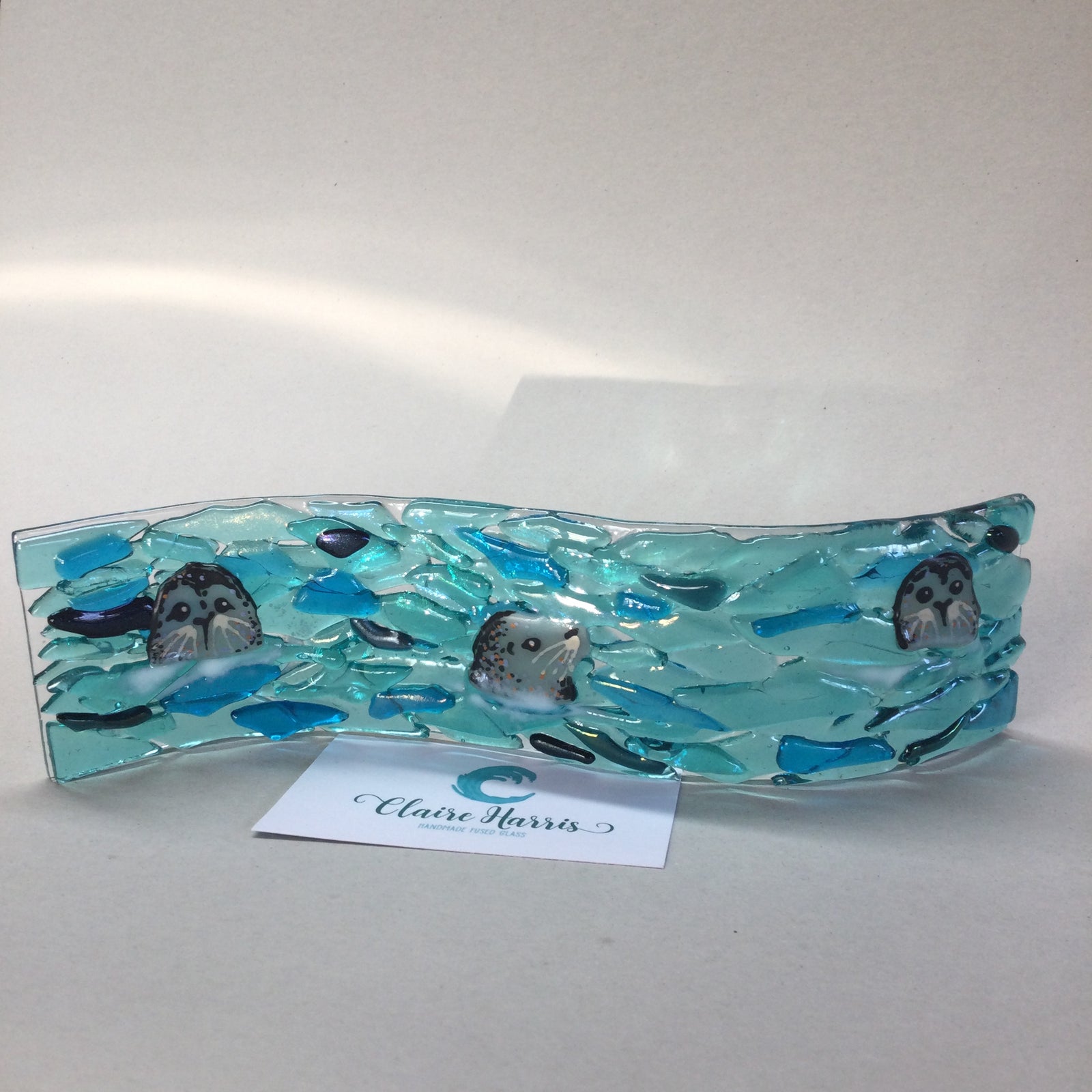 6cm Trio of Seals Freestanding Wave