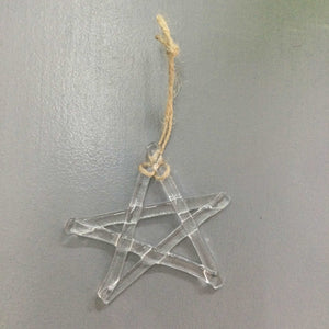 Fused Glass Star Hanger - Clear Glass - Fused Glass By Claire Harris 