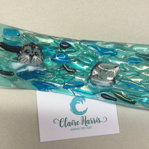 6cm Trio of Seals Freestanding Wave
