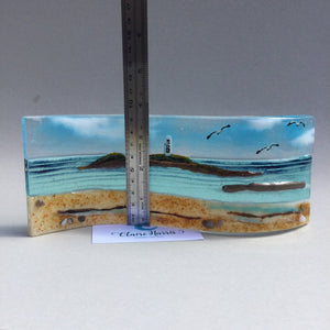 Limited Edition Large Freestanding Wave - Godrevy Lighthouse