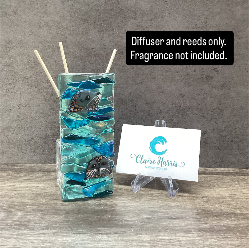 Fused Glass Reed Diffuser - Seal Duo