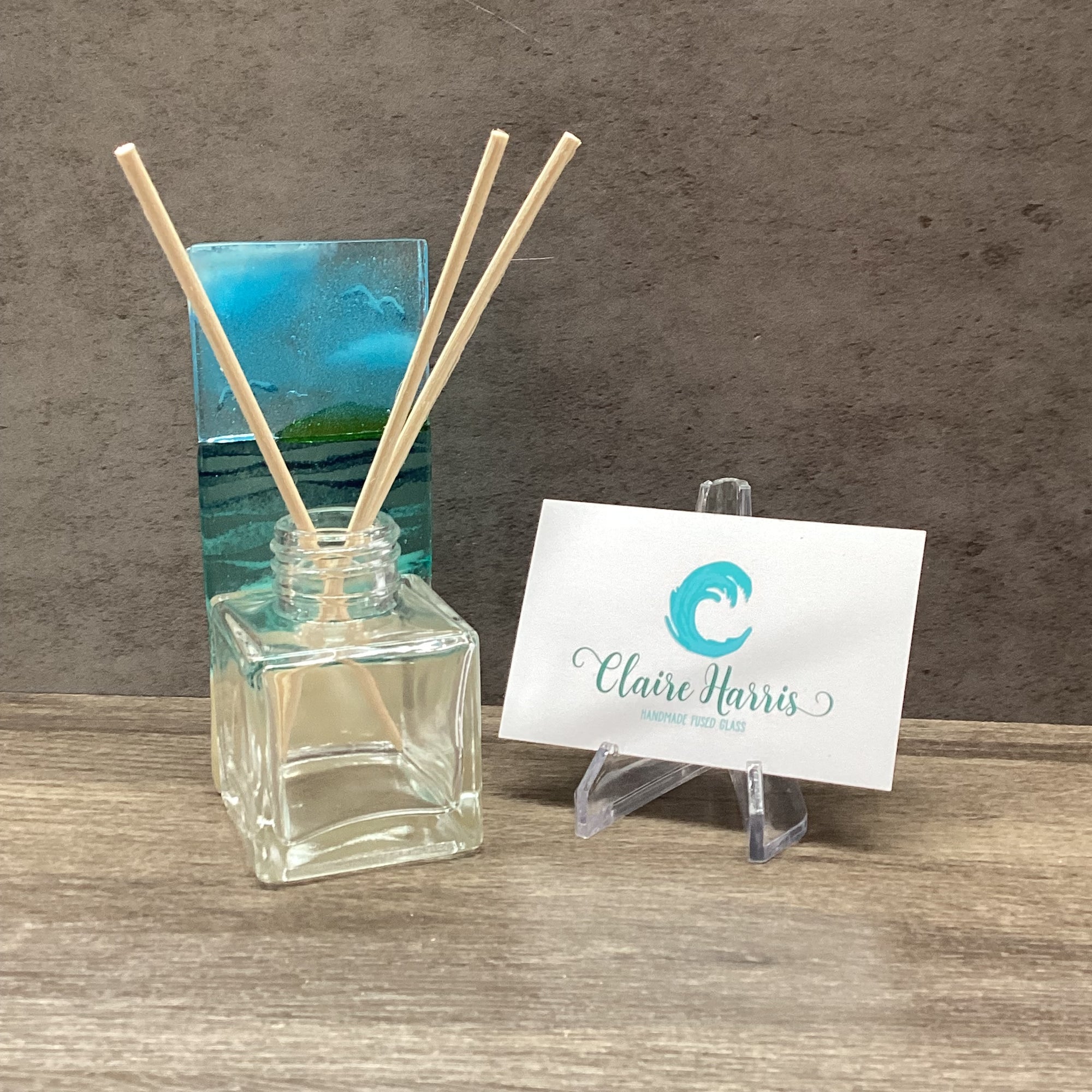 Handmade Fused Glass Reed Diffuser – Sea Scene - Fused Glass By Claire ...
