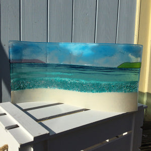 Jumbo Freestanding Wave - Cornish Beach Scene with Sea Grass