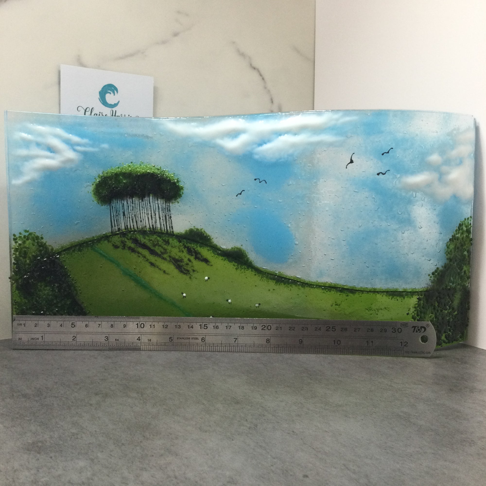 Jumbo Fused Glass Nearly Home Trees, Cornwall Border, Cookworthy Knapp