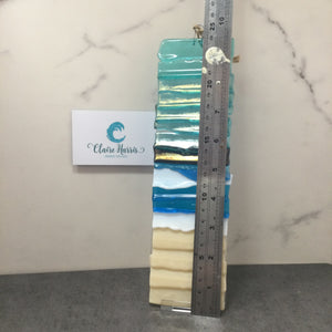 Fused Glass Large Hanger Abstract Sea Scene