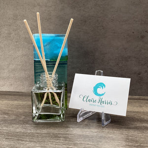 Fused Glass Reed Diffuser - Poppy Field Scene