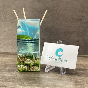 Fused Glass Reed Diffuser - Sea Pinks