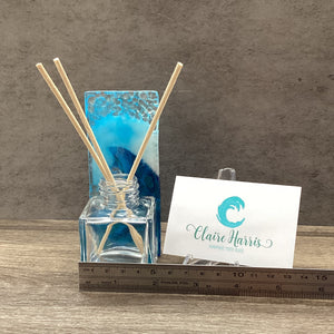Fused Glass Reed Diffuser - Crashing Wave Turquoise