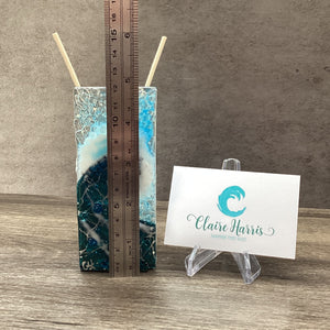 Fused Glass Reed Diffuser - Crashing Wave Dark Aqua