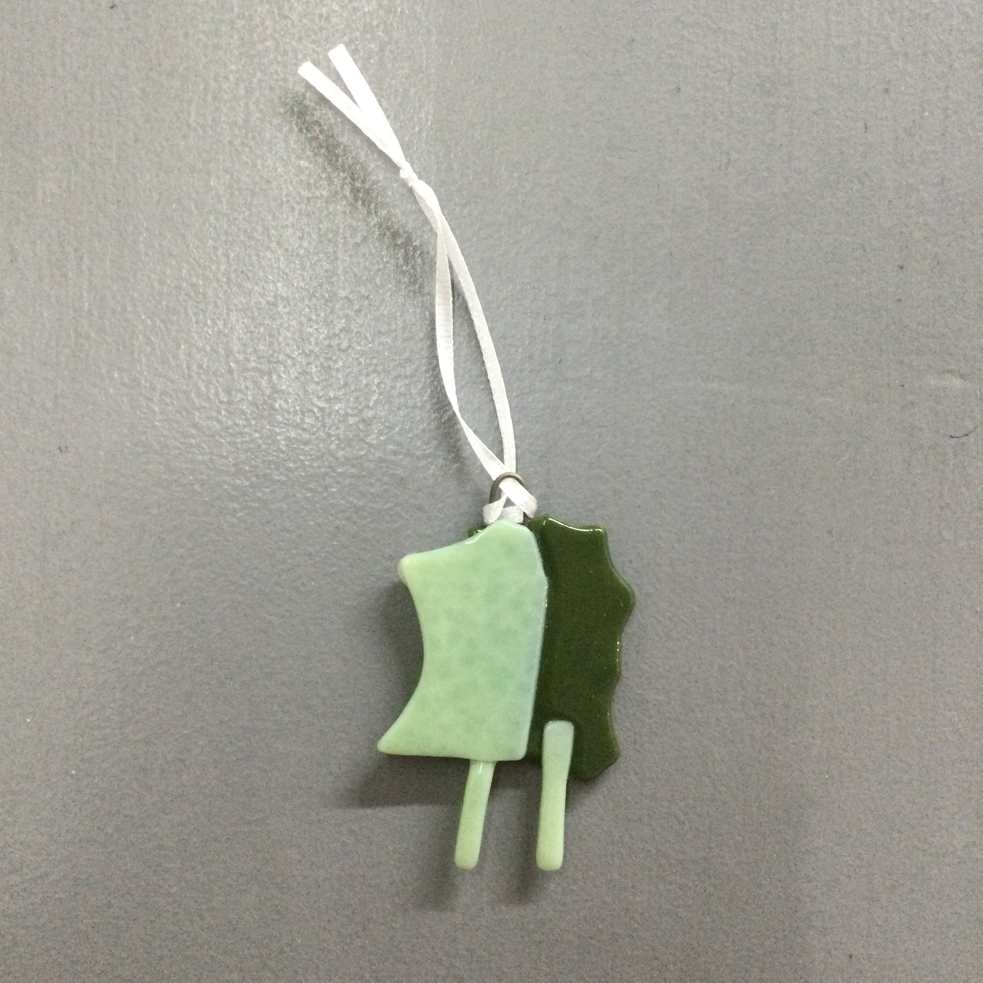 LIMITED EDITION - Fused Glass Hedgehog Hanger - Green