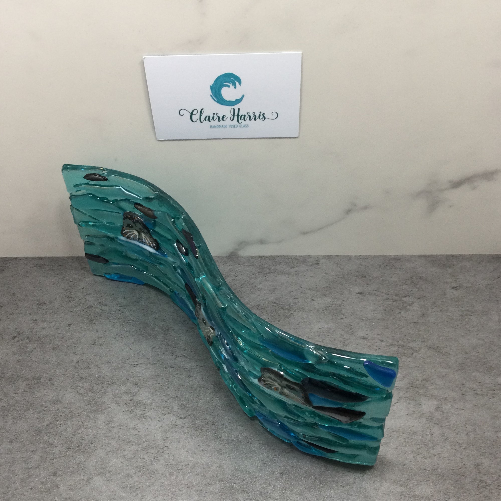 9cm Trio of Seals Freestanding Wave