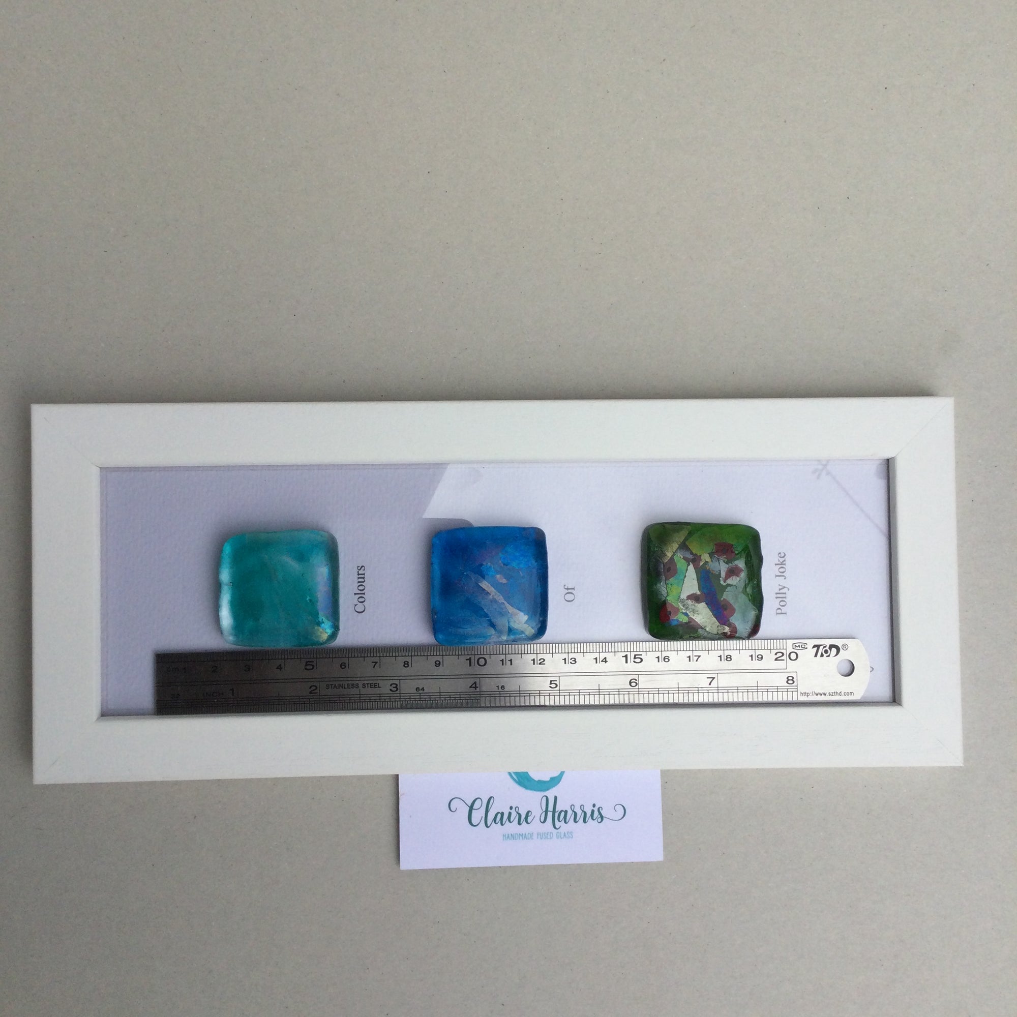 Colours of Polly Joke, Framed Fused Glass artwork