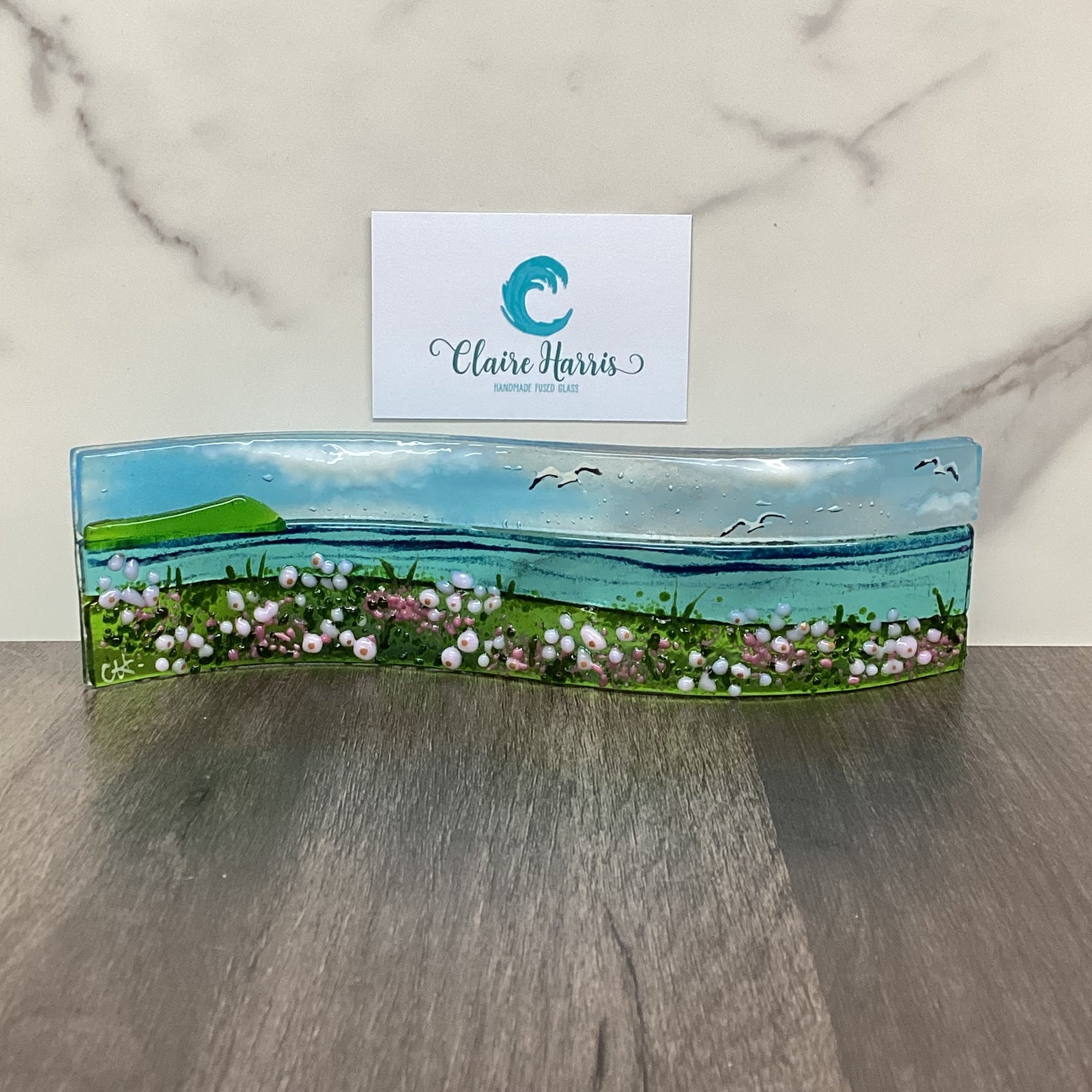 Small Freestanding Wave - Sea Pinks