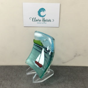 Trinket Dish - Sea scene with sailing boat